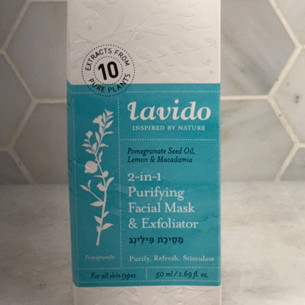 Lavido - Natural 2-in-1 Purifying Facial Mask + Exfoliator | Purify, Refresh